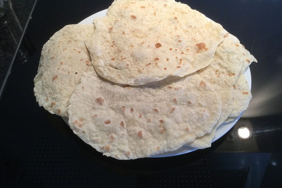 Tortillas aus Weizenmehl