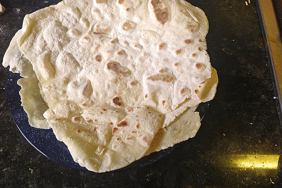 Tortillas aus Weizenmehl