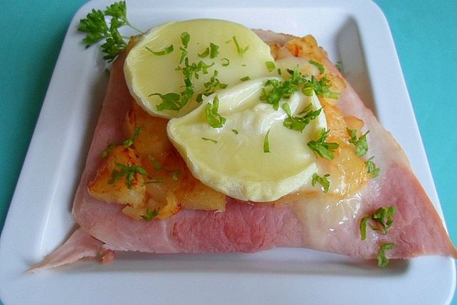 Toast Hawaii mit gegrillter Ananas und Ziegenkäse von McMoe| Chefkoch