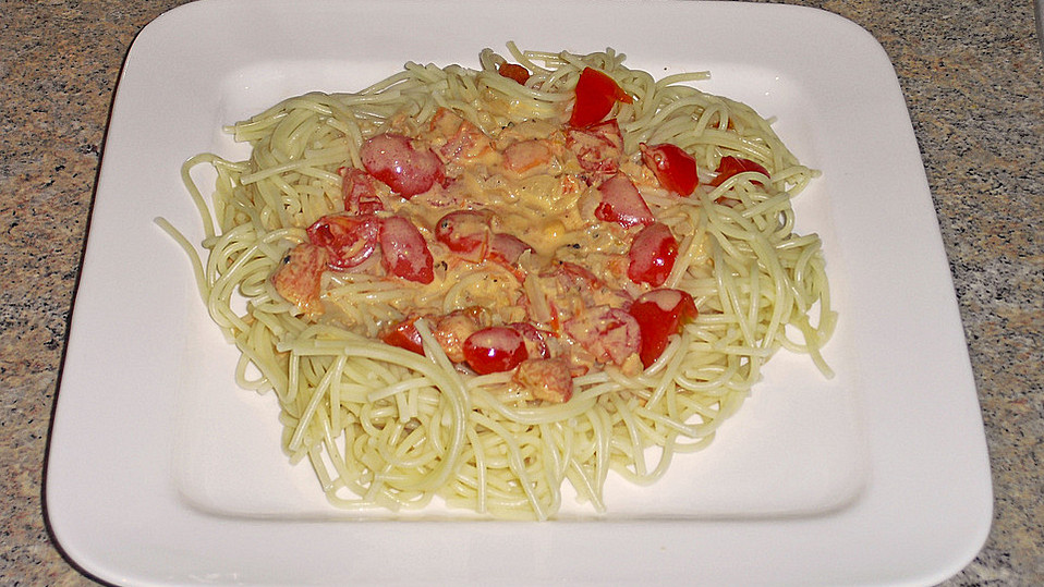 Spaghetti mit würziger Brunch - Sauce von MissDynamite Spaghetti mit würziger Brunch - Sauce von MissDynamite