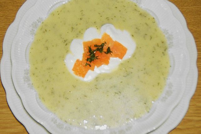 Gurkensuppe mit Dill und Krabben von peidami| Chefkoch