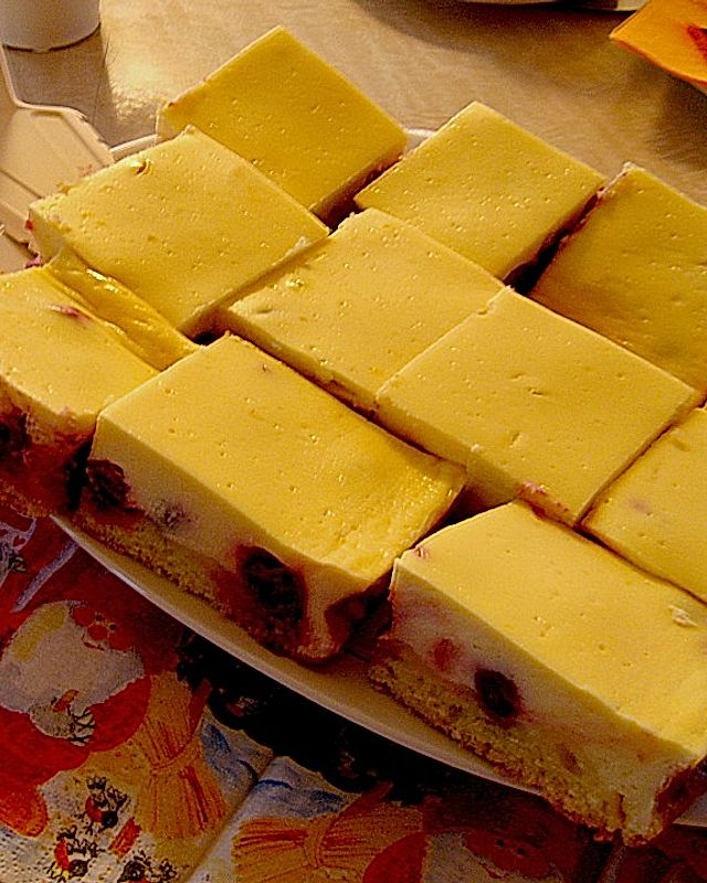 Käse - Kirsch - Kuchen vom Blech