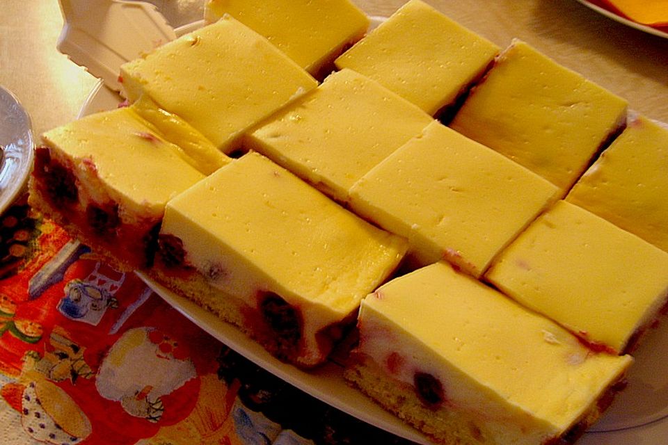 Käse - Kirsch - Kuchen vom Blech