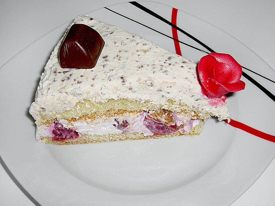 Küsschen - Torte mit Kirschen von mimily| Chefkoch