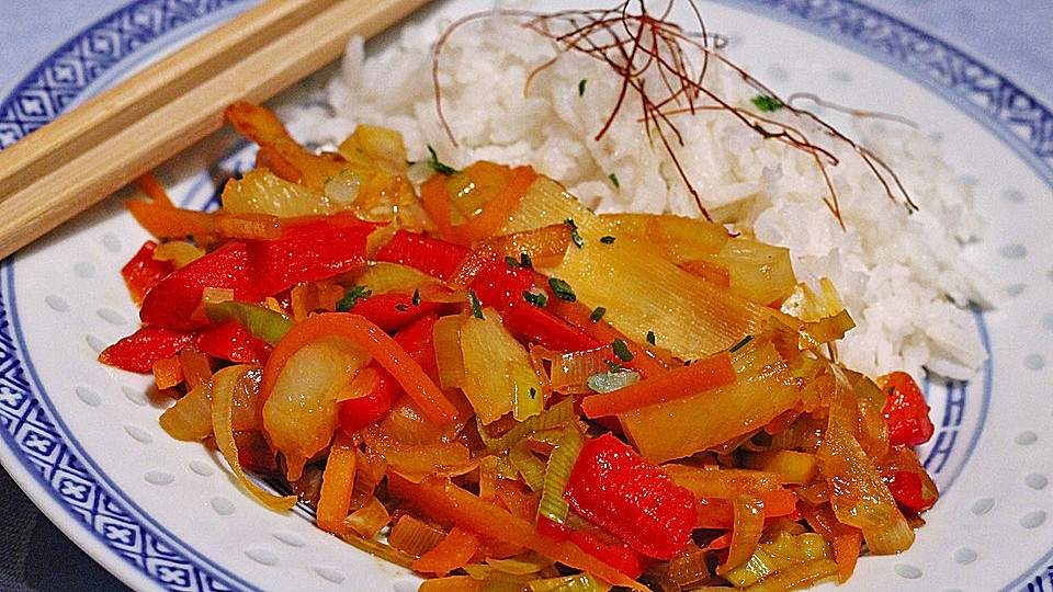 Asiatisch Scharfe Gemusepfanne Mit Ananas Von Tokasch Chefkoch