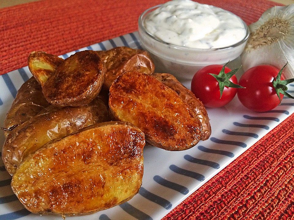 Ofenkartoffeln mit Schmand - Dip von Schlummerpiepz | Chefkoch