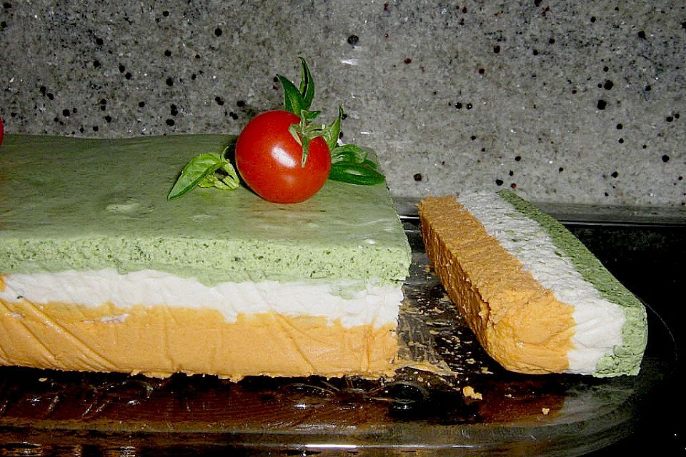 Dreifarbige Mousse