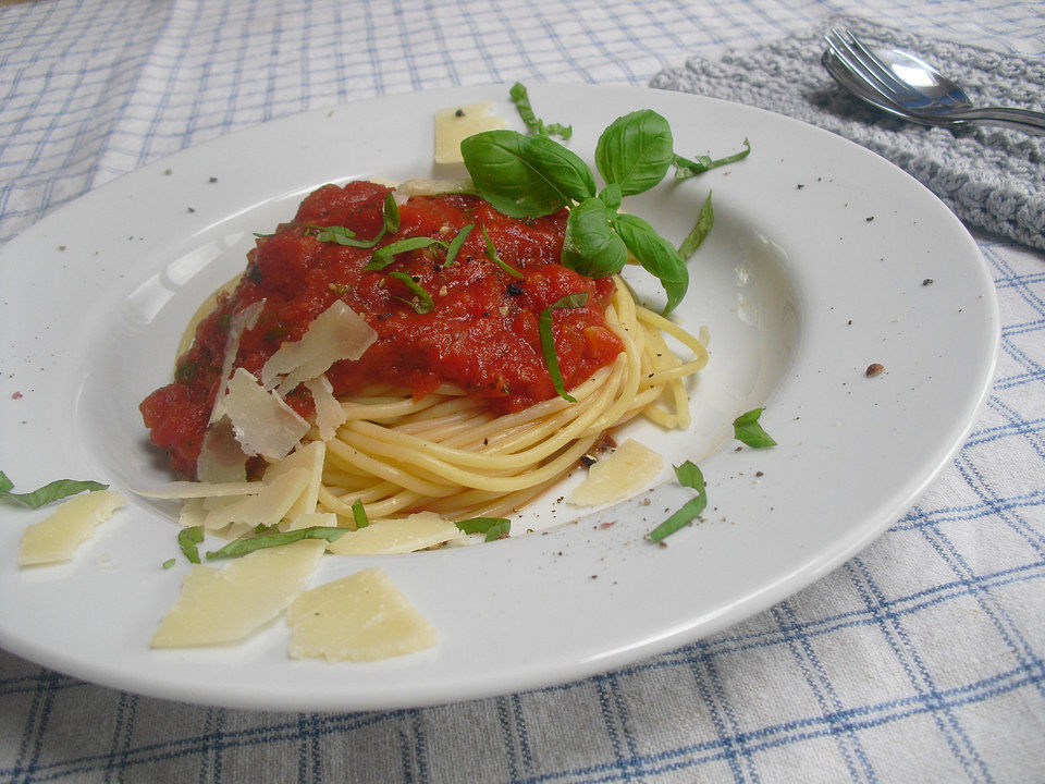 længes efter myndighed Pasture Spaghetti Basilikum von ischilein| Chefkoch