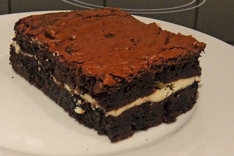 Oreo Brownies with Cream Cheese Swirls