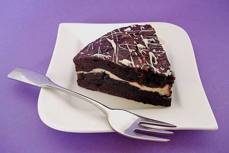 Oreo Brownies with Cream Cheese Swirls