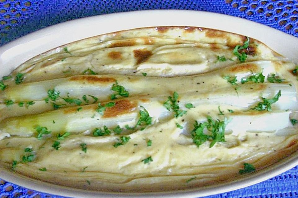 Spargel überbacken mit Filetsteaks