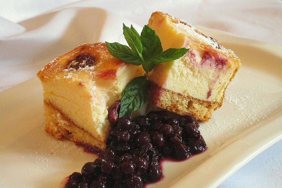 Käsekuchen mit Heidelbeeren von Sarah