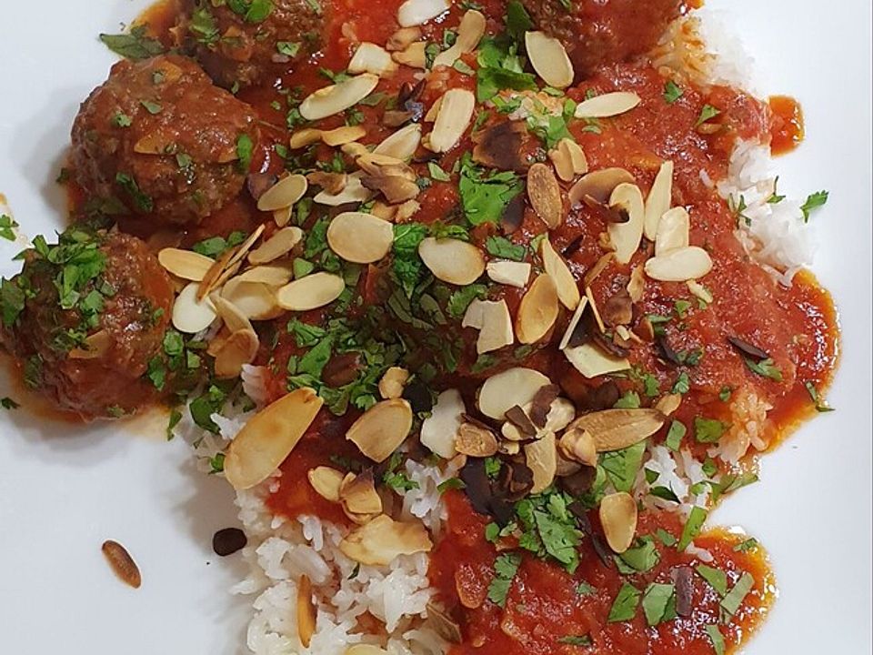 Orientalische Hackfleischbällchen mit Mandeln| Chefkoch