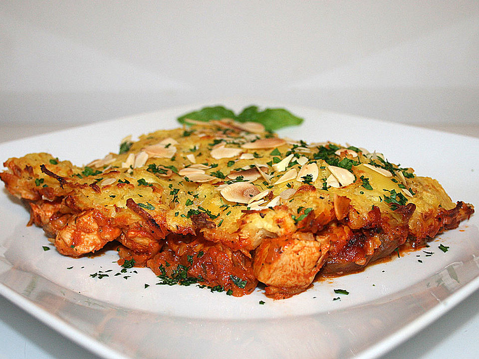 Sherry-Hähnchen mit Kartoffelkruste von funkelsteinchen| Chefkoch