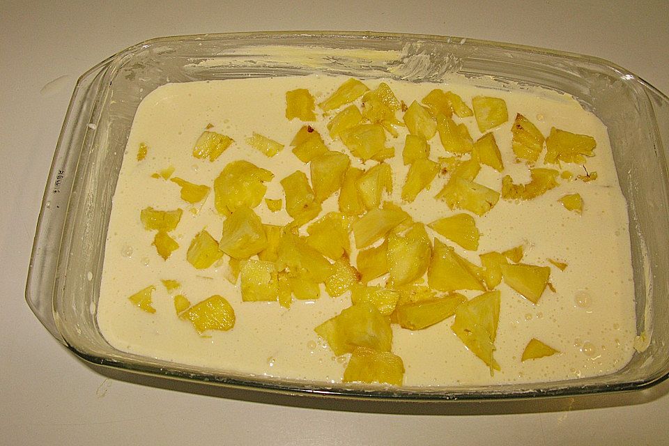 Kokos - Milchreisauflauf mit Ananas