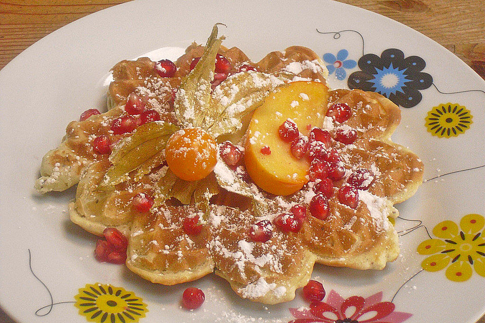 Waffeln mit Nüssen