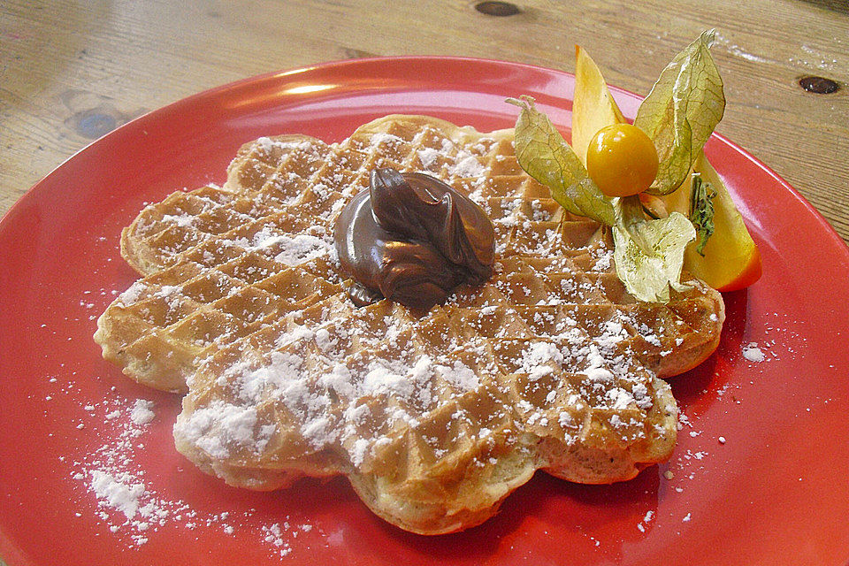 Waffeln mit Nüssen