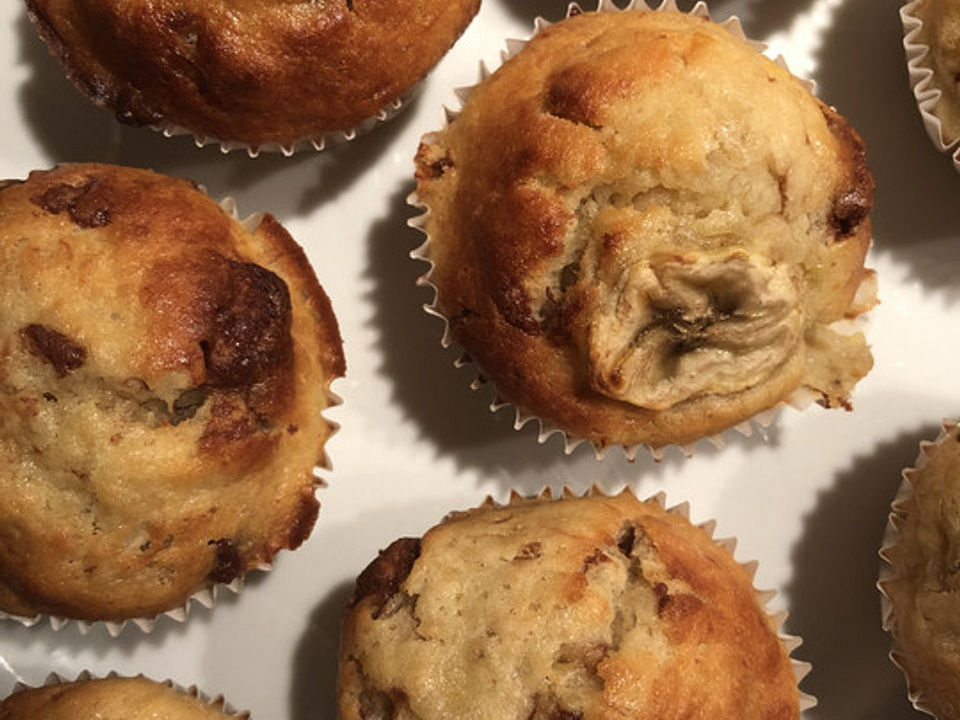 Schnelle Schoko - Bananen - Muffins von evelinesarah | Chefkoch