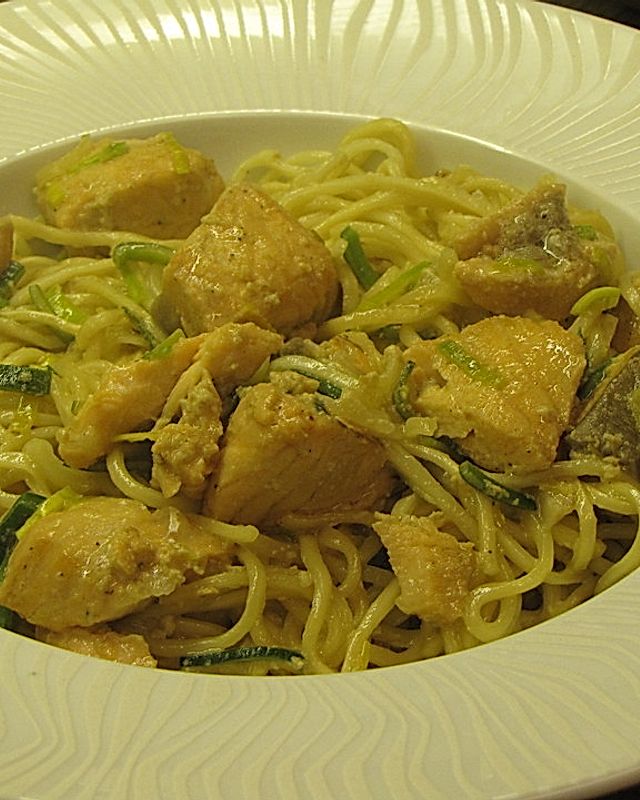 Lachs - Spaghetti