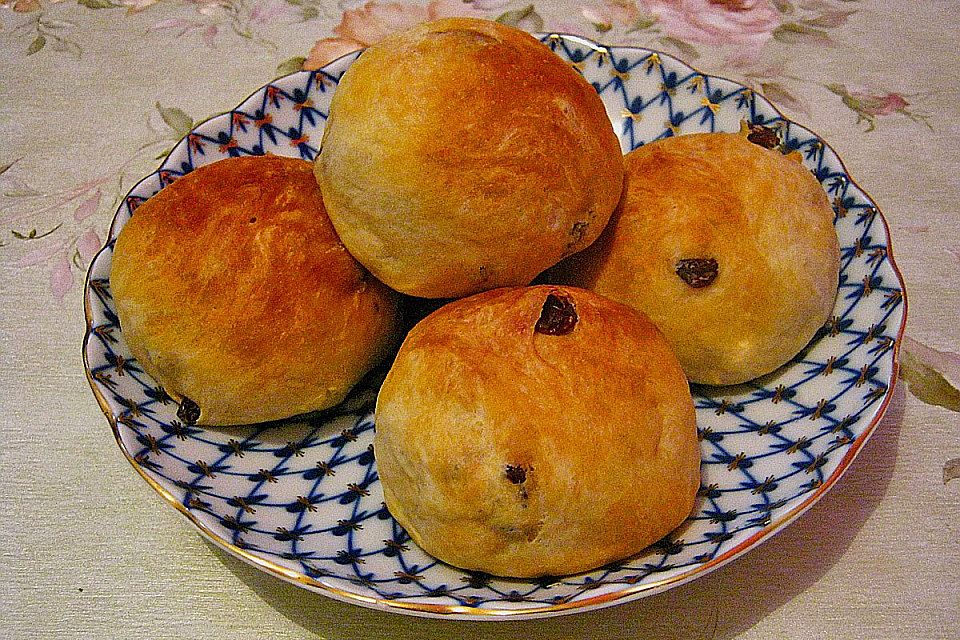 Quarkbrötchen mit Rosinen