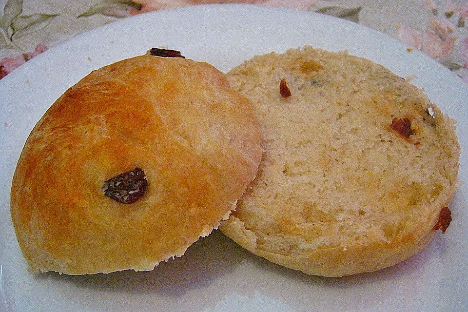 Quarkbrötchen mit Rosinen