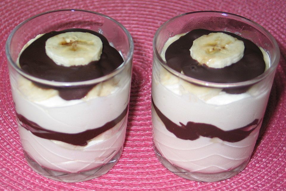 Mascarpone - Bananencreme mit Schokolade