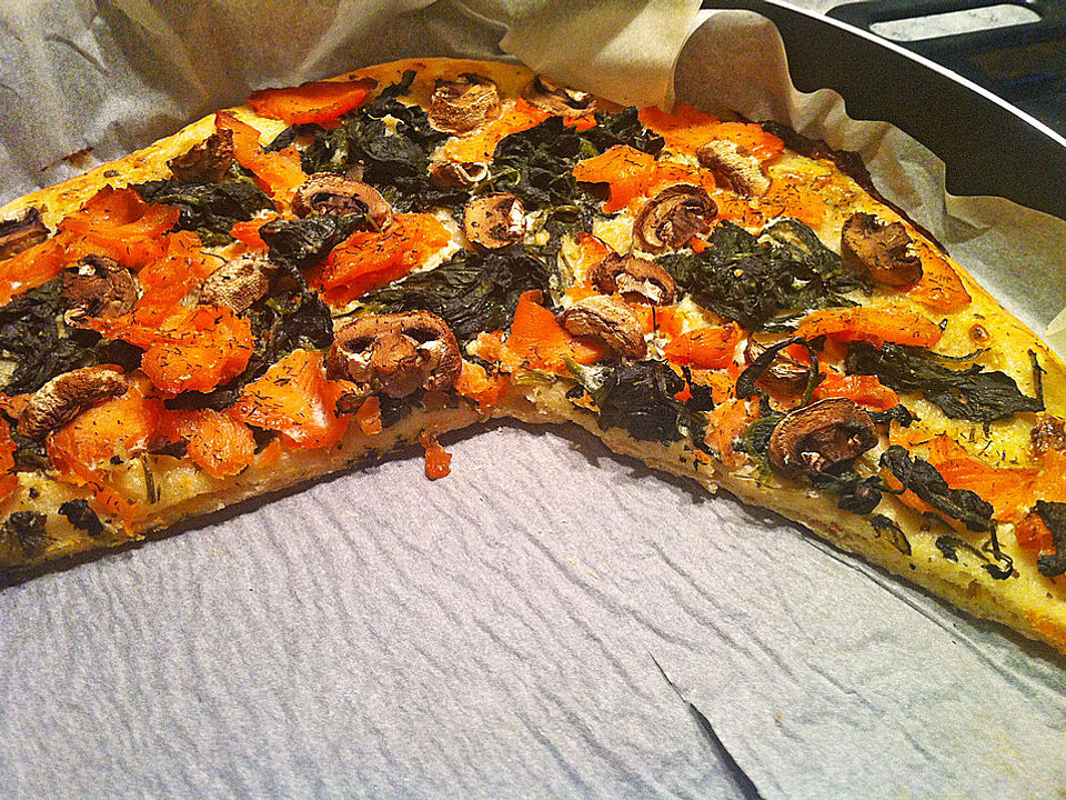 Lachs Spinat Pizza Von Captaincookie Chefkoch