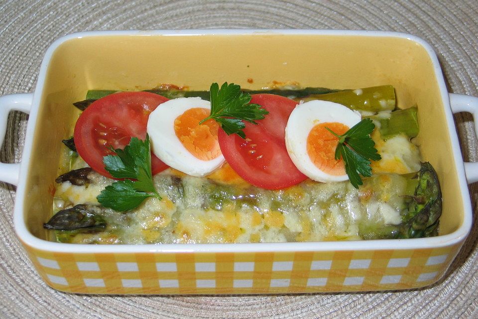 Überbackener Spargel