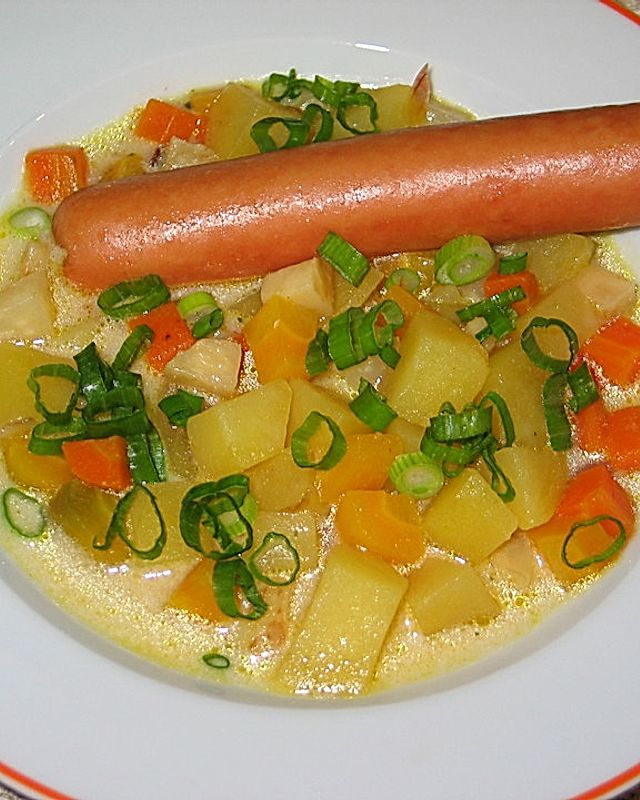 Feiner Kartoffel - Möhren Eintopf mit Weißwein