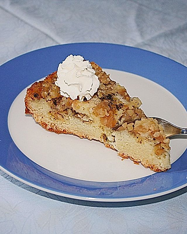 Pfefferminz - Apfel - Krümelkuchen
