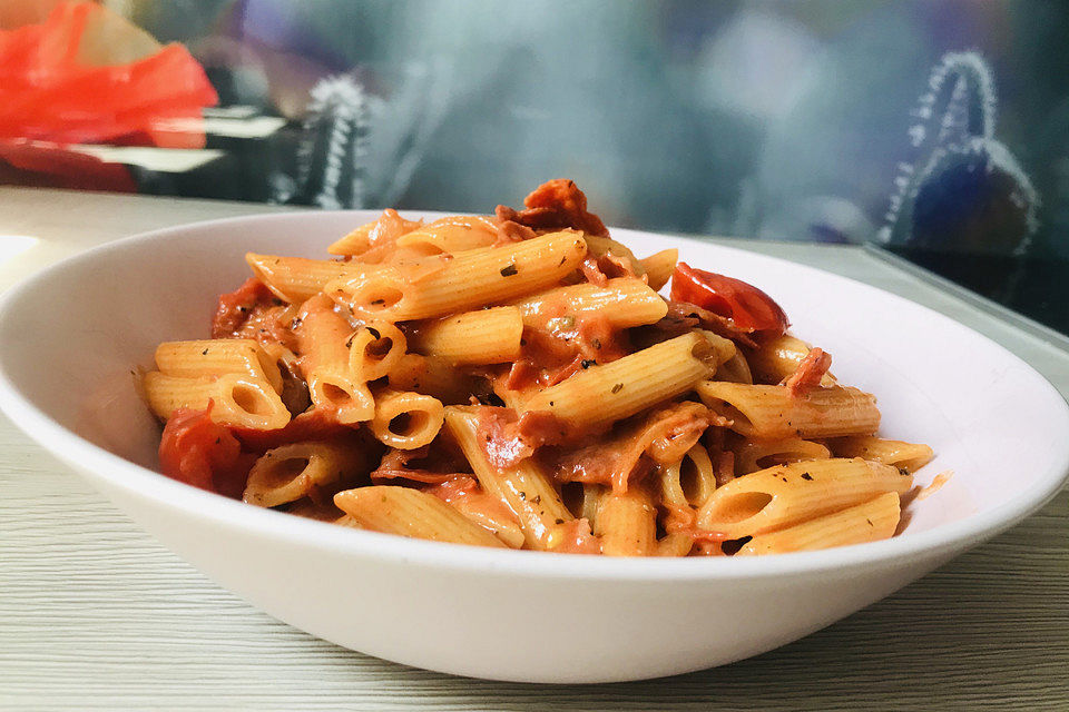 Pasta mit Chorizo - Zwiebel - Sauce