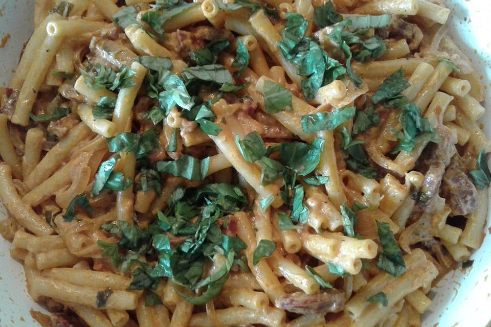 Pasta mit Chorizo - Zwiebel - Sauce