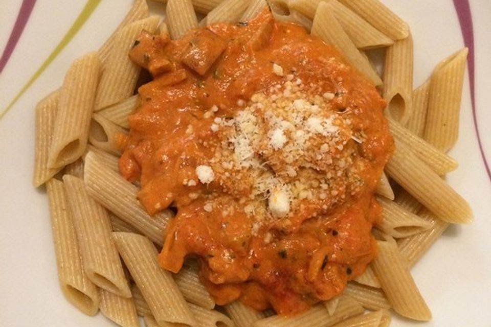 Pasta mit Chorizo - Zwiebel - Sauce