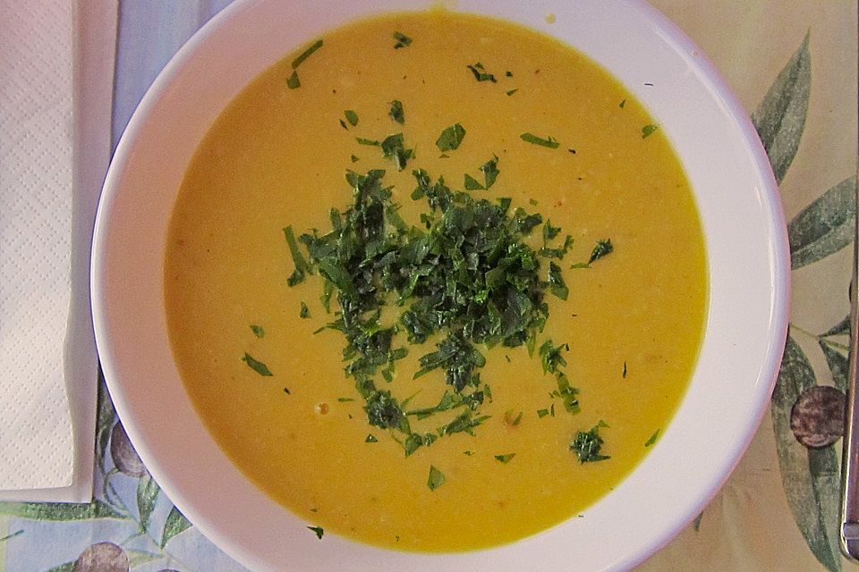 Weiße Bohnencremesuppe