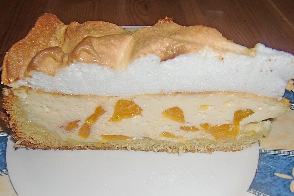 Mandarinen - Quark - Kuchen mit Baiserhaube