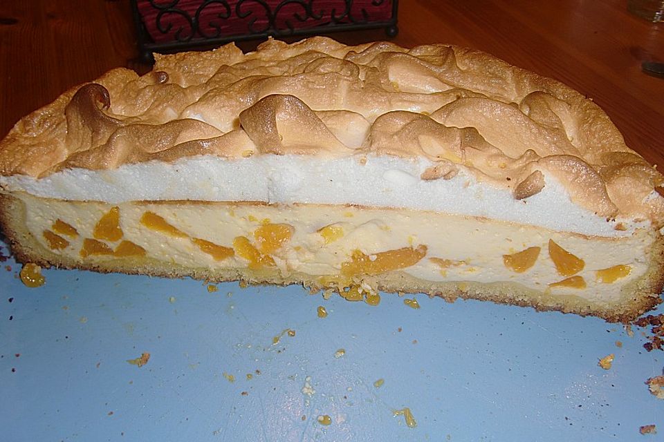 Mandarinen - Quark - Kuchen mit Baiserhaube