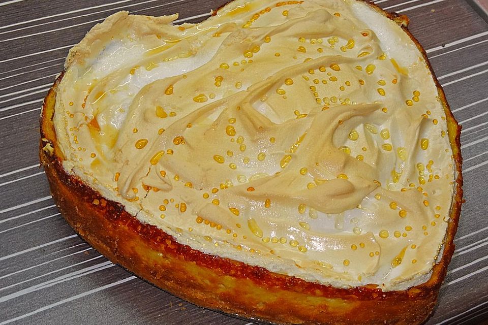 Mandarinen - Quark - Kuchen mit Baiserhaube