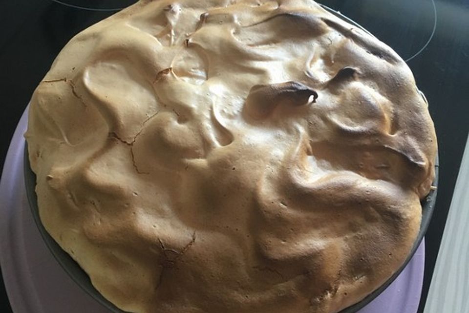 Mandarinen - Quark - Kuchen mit Baiserhaube