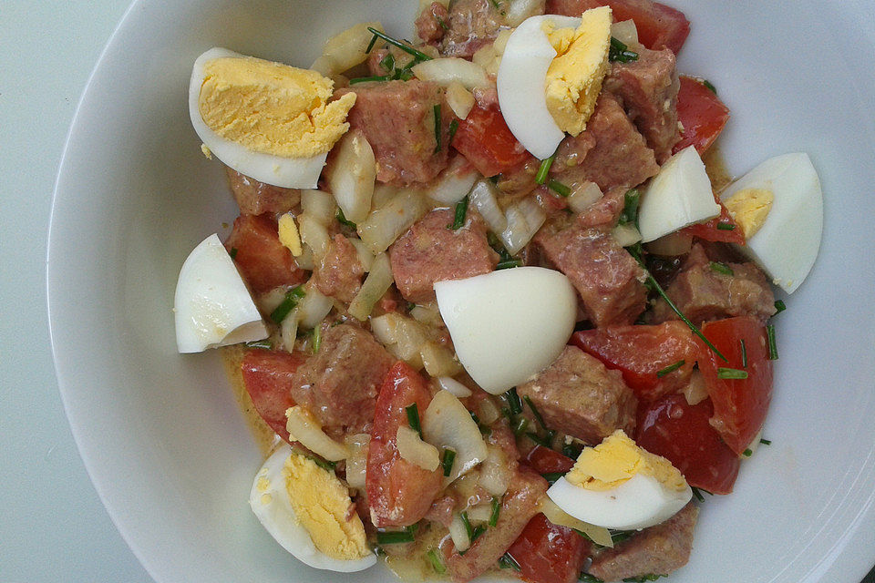 Fleischsalat mit Corned beef