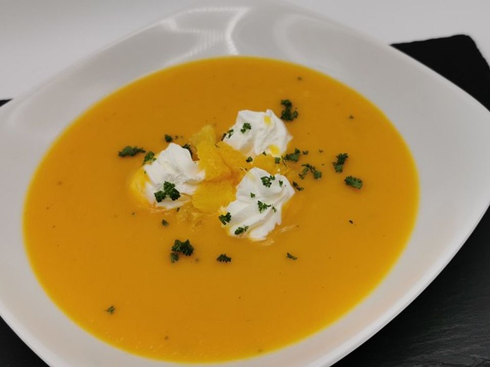Karotten - Orangen - Cremesuppe ohne Sahne von Jaydinho | Chefkoch