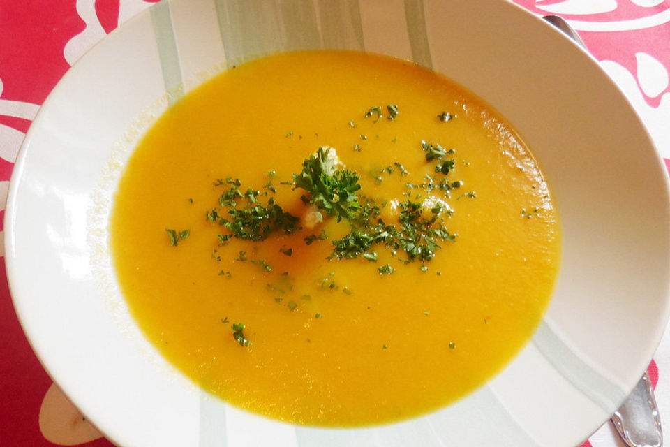 Karotten - Orangen - Cremesuppe ohne Sahne