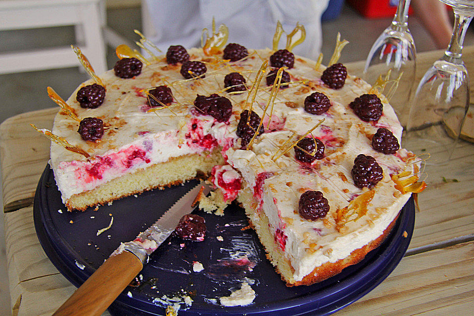 Toffee - Himbeer - Käsekuchen von Sarah