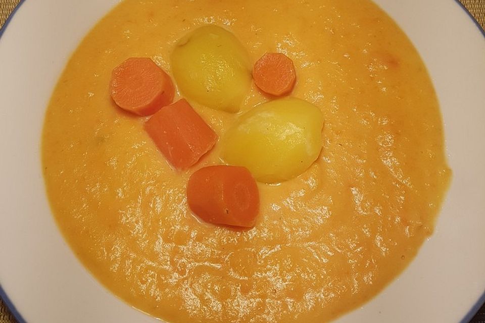 Leckere Kartoffel - Möhren - Suppe