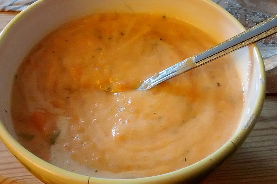 Leckere Kartoffel - Möhren - Suppe