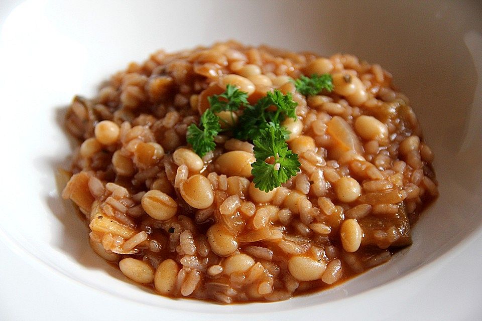 Risotto mit Cannellinibohnen