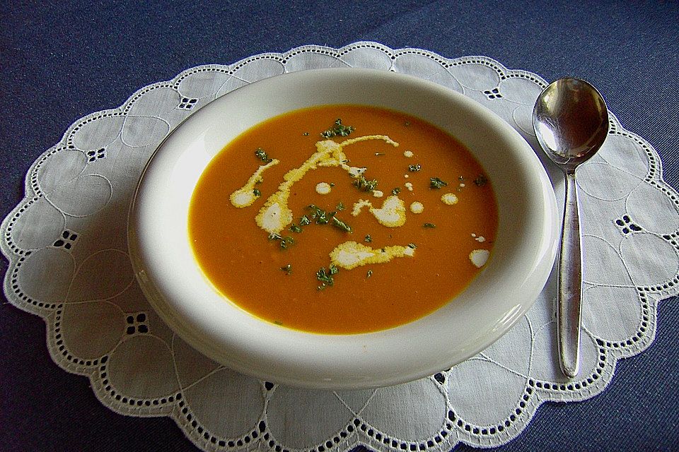 Kürbissuppe mit Ingwer