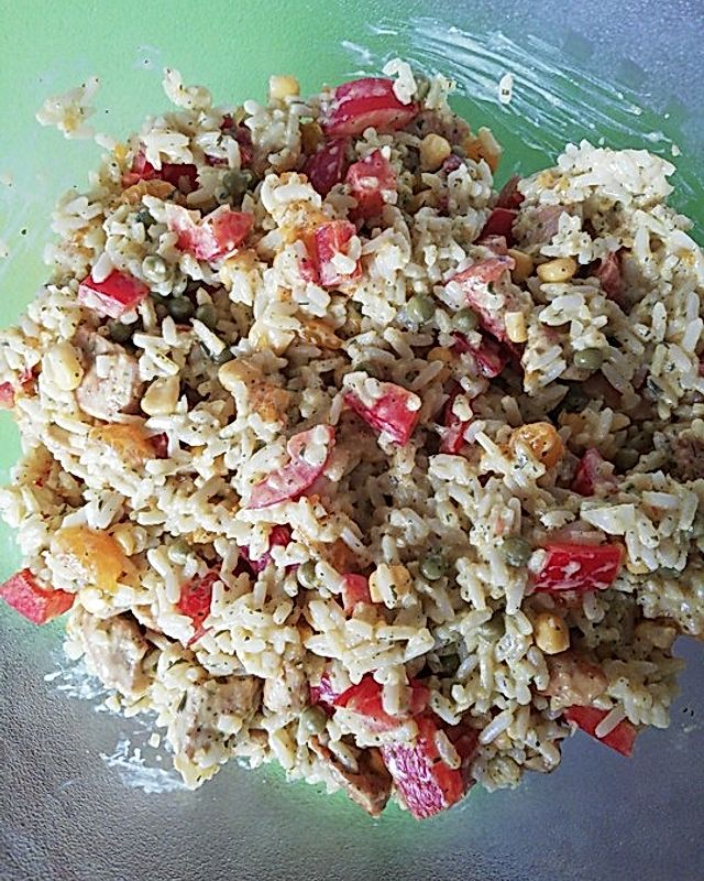 Curry - Reissalat mit Hühnchen