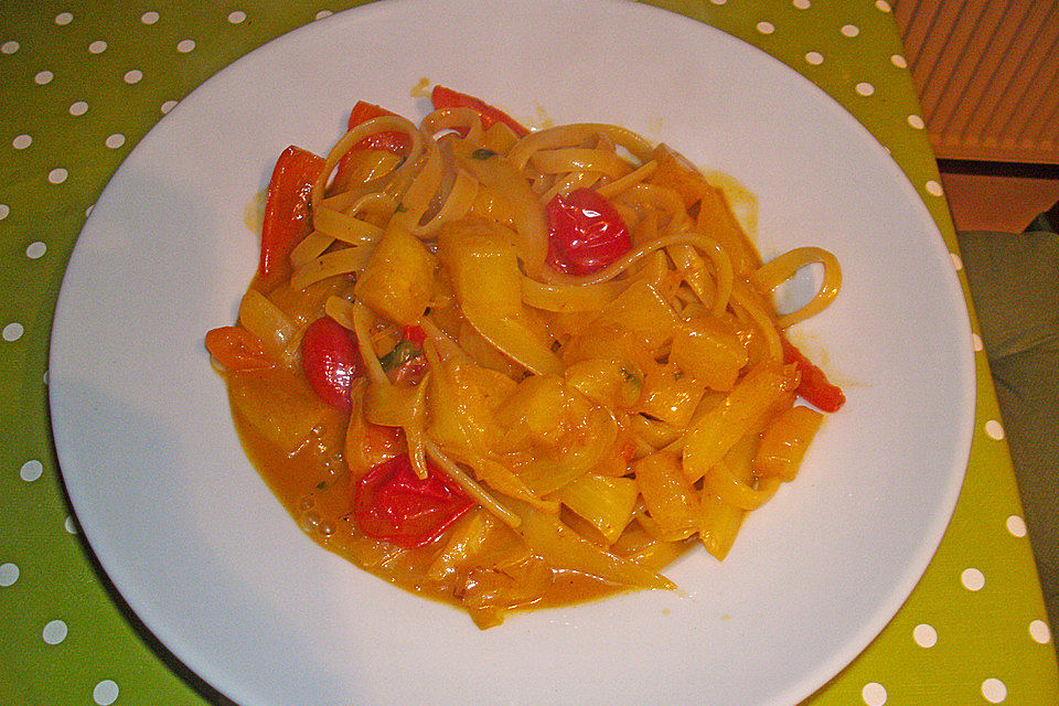 Pasta mit Chicoree und Birne