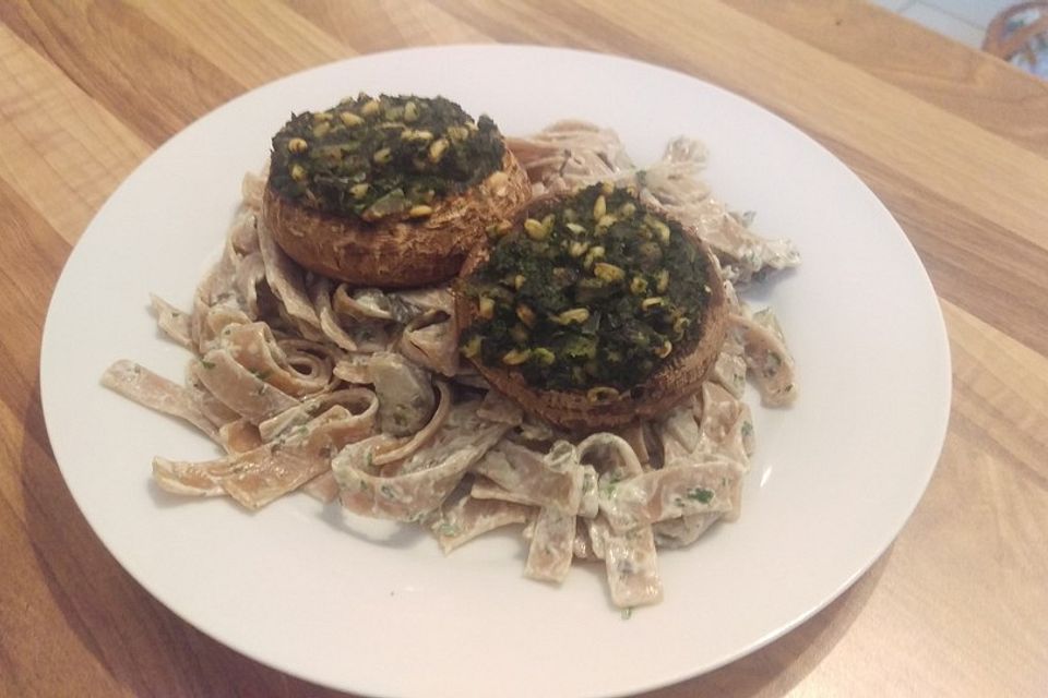 Champignons mit Spinat - Ebly - Füllung