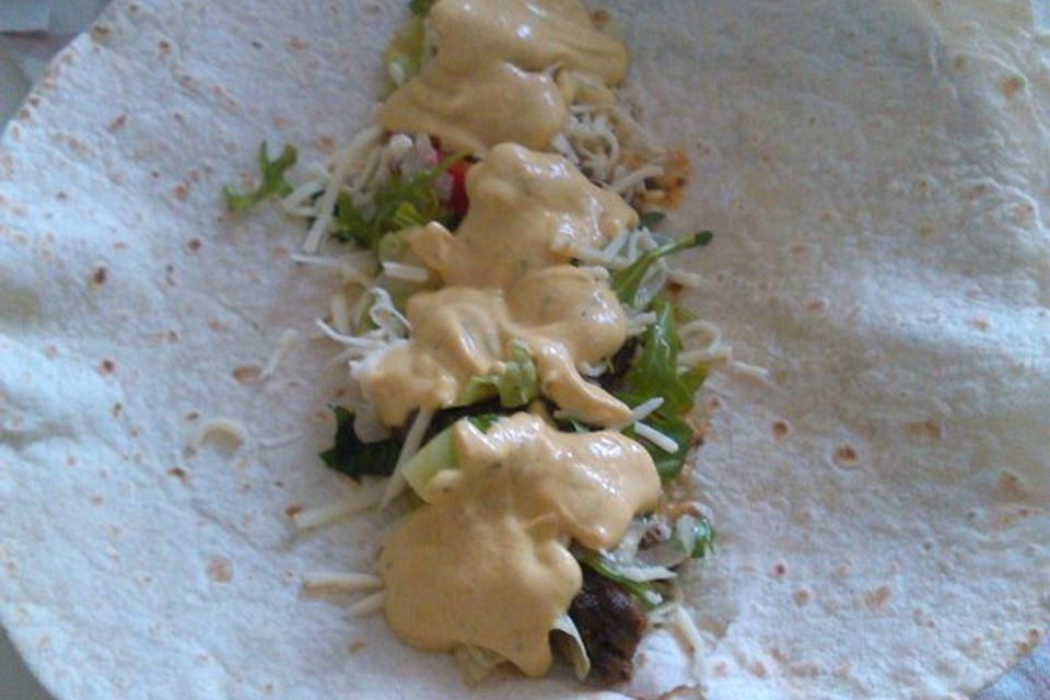 Curry-Frischkäse-Wrap